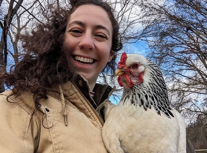 Meet the team! Education and Food Justice Director Ella Schwarzbaum She/Her
Ella is a New York City native who came to agriculture as she learned more about the industrial farming system that provided most of the food around her. Ella majored in Environmental Studies at Binghamton University and received a masters in Childhood Education, General and Special Education (grades 1-6). After teaching elementary school science in the South Bronx it was time for a change of pace, and she has been farming in the Hudson Valley ever since. It’s a treat to combining her love of education and farming as part of the Phillies Bridge Farm Project family!