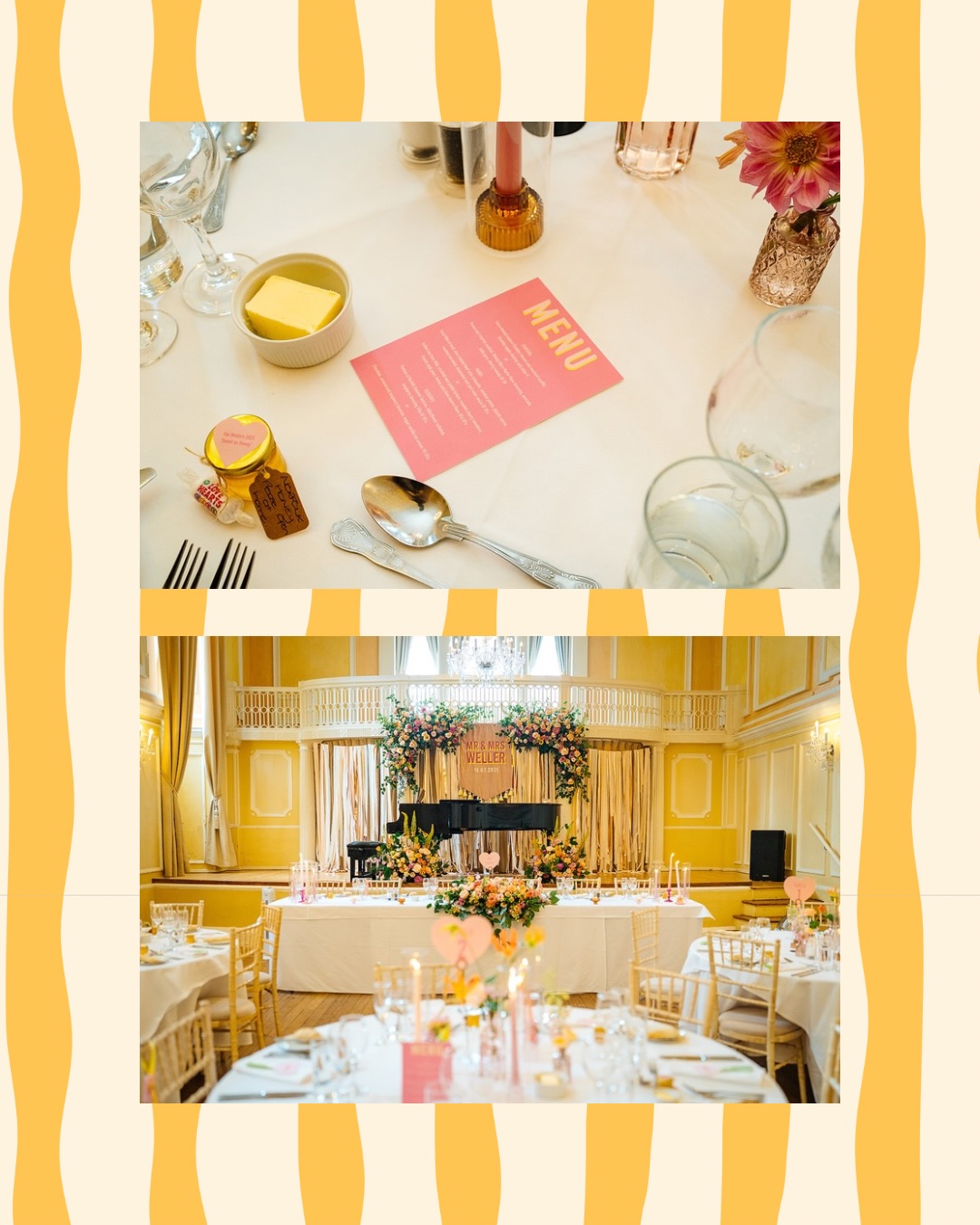 Kat and Trevor got hitched @assemblyhousetrust in Norwich and what a stunning vibe it was. We took the stationery up and notch with pinks, peaches and a pop of chartreuse which complimented the amazing flowers from @charlottestaffflowers (highly recommend this gal for all your floristry needs).
Just because your venue is “traditional” it doesn’t mean your decor has to be…you just need suppliers who get the brief!
Snaps by @bethmoseleyphotography ❤️
Banner @daydreamer_creative_studio ❤️