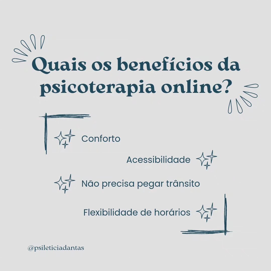 Durante a pandemia, os serviços de saúde tiveram que adaptar o formato de atendimento, já que era arriscado fazer consultas em locais fechados. Hoje, mais de um ano depois que a OMS declarou o fim da pandemia, o atendimento online ainda está em alta, especialmente na psicologia. Os serviços de psicoterapia online são cada vez mais procurados e preferidos pelos clientes.
Mas você sabe quais são as vantagens dessa modalidade online?
1 - Conforto: você escolhe onde vai fazer a terapia, desde que seja um lugar tranquilo, sem interrupções e onde você possa manter o sigilo das sessões.
2 - Acessibilidade: você pode fazer a sessão de qualquer celular, tablet ou computador com webcam!
3 - Nada de trânsito: sem precisar se deslocar até o consultório, você economiza tempo e pode ser atendido de qualquer lugar do mundo.
4 - Flexibilidade de horários: você e seu psicólogo podem marcar as sessões no melhor dia e horário para sua rotina. Com as vantagens acima, fica mais fácil ajustar os horários ao seu dia a dia.
Se interessou? Me mande uma mensagem e vamos agendar uma sessão!
Leticia Dantas de Souza
Psicóloga - CRP 06/203310