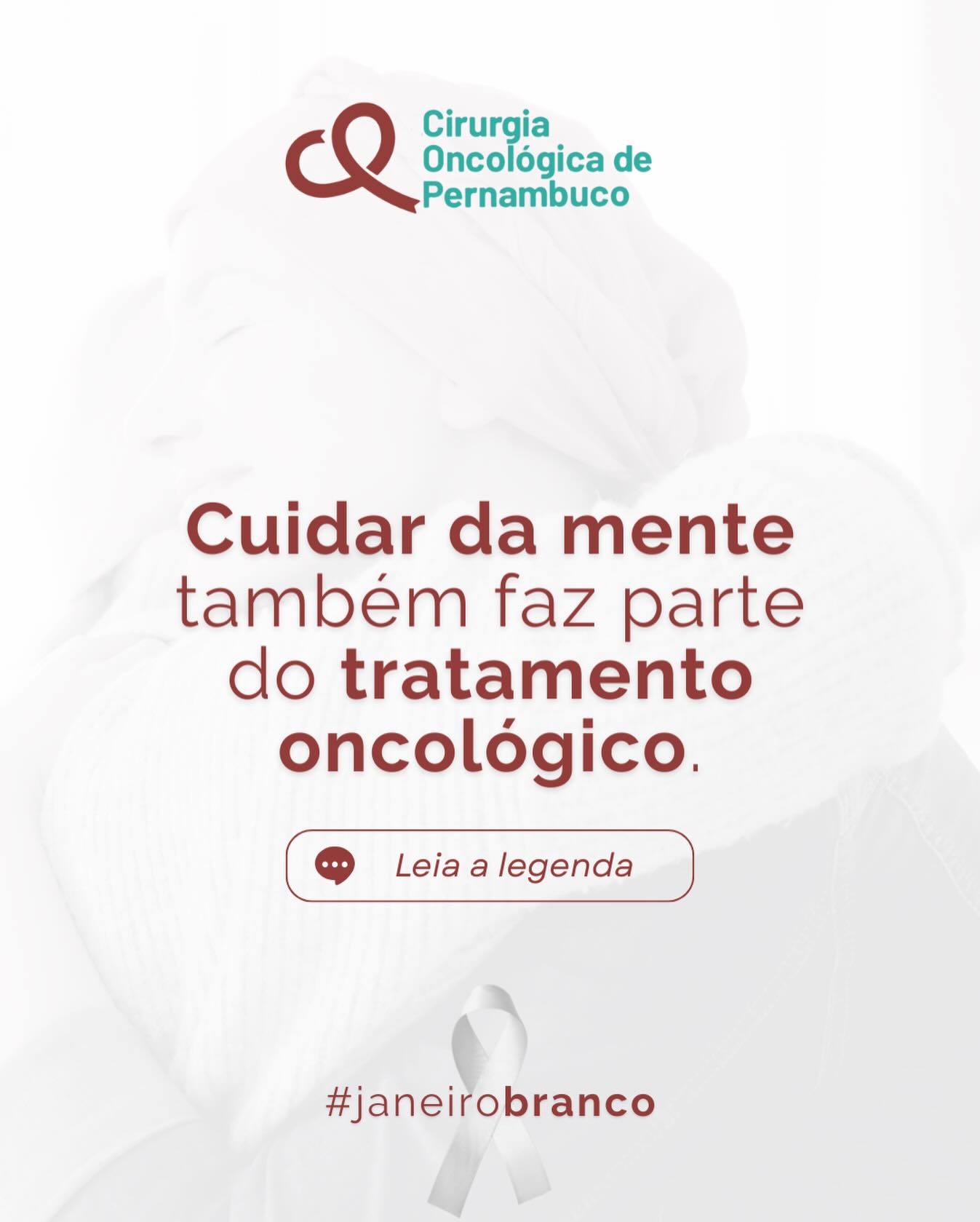 Cuidar da saúde vai além do corpo. A saúde mental e emocional tem papel fundamental em todas as etapas do tratamento oncológico.
Ansiedade, medo, insegurança são sentimentos comuns e entendê-los faz parte do processo de cuidado. A mente, quando amparada, é grande aliada do equilíbrio emocional tão importante para cumprir o tratamento e ter mais qualidade de vida.
Neste Janeiro Branco, a COP reforça a importância de olhar para o paciente de forma integral: corpo, mente e emoções.
Buscar apoio, conversar sobre sentimentos e contar com uma equipe que acolhe faz toda a diferença no caminho da cura.
🫂 Conte com a COP.