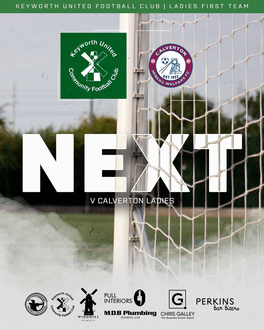 NEXT UP ⤴️ | Keyworth United Ladies First Team
Our Ladies are back in League action this weekend as they welcome Calverton Miners Welfare Ladies to Platt Lane.
We hope you can make it down to support the ladies!
📆 18th January 2026
🏟️ Platt Lane, Keyworth NG12 5GE
🕑 15:00 KO
#UTG | #COYG