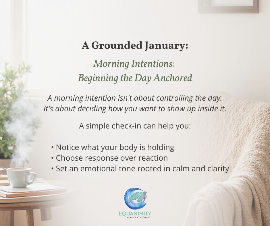 One intention is enough.
You don’t have to carry the whole day at once.
Go to the link in our bio to learn more about A Grounded January
#DailyIntentions #GroundedParent #ParentRegulation #EquanimityParentCoaching