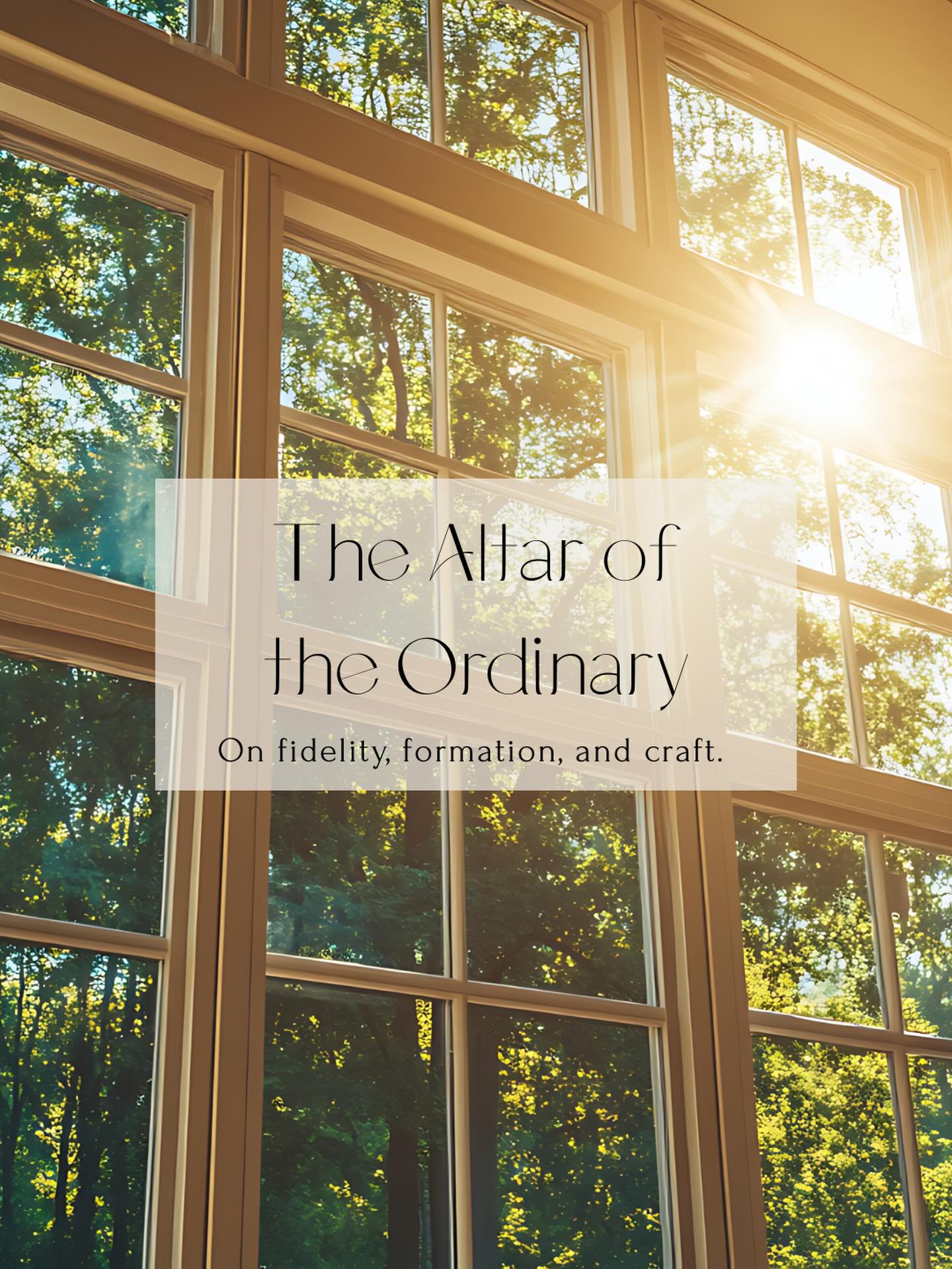 The real work is the ordinary work.
Welcome to a new space here at Tabor Made: The Altar of the Ordinary.
It exists to illuminate the work beneath the work, how fidelity forms not only projects, but people.
Here, we’ll talk daily life and we’ll talk craft. We hope this becomes a space of return — both a resource and a resting place.
The first blog post is live now, linked in our stories.