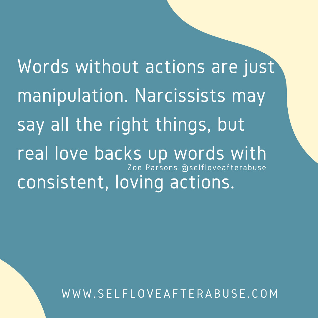 Anyone can say the right things. Apologies. Promises. Declarations of love. But without consistent, respectful action, words are empty and often used to keep you stuck.
Narcissists rely on language to confuse, reassure, and reset the cycle, while their behaviour stays the same. If you’re holding onto words while being hurt by actions, trust what you see, not what you’re told.
👉 Ready to heal? Book your free consultation comment FREE and I will send you the link
#SelfLoveAfterAbuse #HealingFromAbuse #NarcissistAbuseRecovery #NarcissisticAbuse #EmotionalAbuse #ActionsOverWords #TraumaBondRecovery