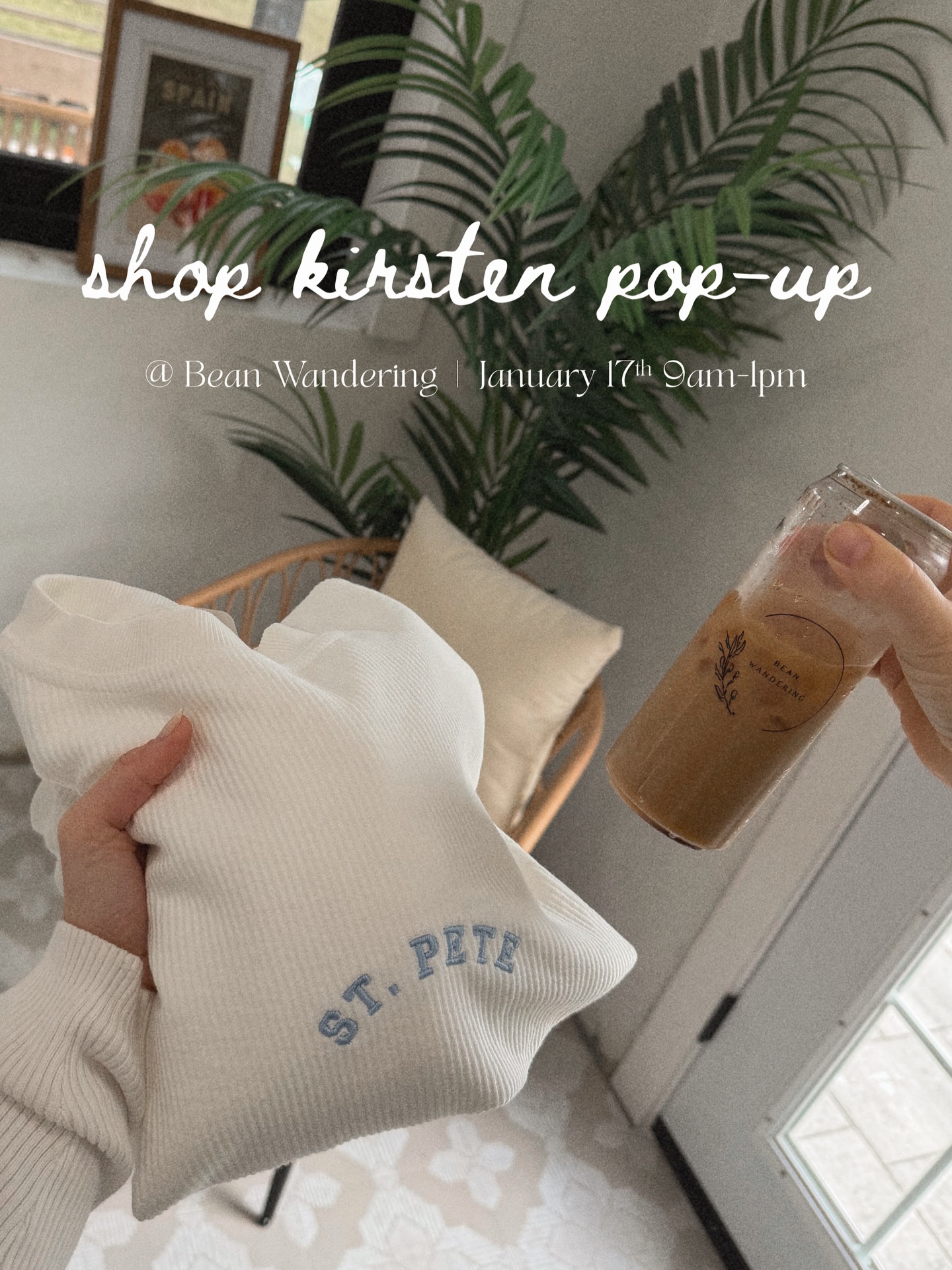 See you today @beanwanderingcoffee 🤍☕️✨
I’ll be popping up from 9am-1pm at the downtown St. Pete location! Come get a canned latte + a cutie corded crew!!! (perfect for this chilly weather!!!)
📍 100 Second Ave S