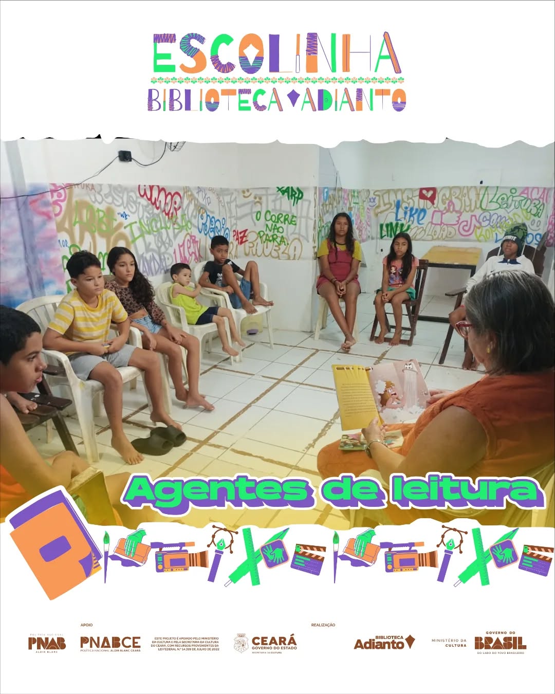 📚✨ Mediação de Leitura – Projeto Escolinha - Biblioteca Adianto ✨📚
A leitura vai muito além das palavras. Ela desperta a imaginação, fortalece vínculos e abre portas para novos mundos desde a infância. 💭🌈
No projeto Escolinha - Biblioteca @valdecilafreitas_ realizou mediações de criando um momento de escuta, troca e descobertas. Por meio das histórias, as crianças foram convidadas a pensar, sentir e se expressar, desenvolvendo o gosto pela leitura de forma leve e significativa.
Iniciativas como essa reforçam a importância da leitura como ferramenta de aprendizado, criatividade e formação cidadã. 💙📖
Seguimos acreditando que cada história lida hoje constrói um futuro mais consciente amanhã.
Este projeto é apoiado pelo Ministério da Cultura e pela Secretaria da Cultura do Ceará, com recursos provenientes da Lei Federal N.º 14.399 de Julho de 2022.
#MediaçãoDeLeitura #ProjetoEscolinha #BibliotecaAdianto #IncentivoÀLeitura #Educação Infância LeituraTransforma