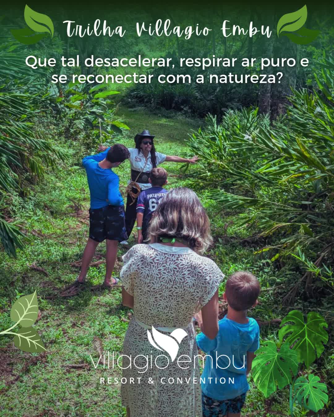 🌿 Trilha na Natureza no Villagio Embu 🌿
Que tal desacelerar, respirar ar puro e se reconectar com a natureza?
A trilha ecológica do Villagio Embu é o convite perfeito para quem busca momentos de bem-estar, leveza e contato verdadeiro com o verde.
Durante o percurso, você caminha entre árvores, ouve o som dos pássaros, sente o frescor da mata e deixa o estresse da rotina para trás — tudo isso em um ambiente seguro, tranquilo e ideal para toda a família.
É uma experiência que renova as energias, encanta adultos e crianças e transforma o seu final de semana em algo realmente especial.
✨ Ainda dá tempo de fazer sua reserva!
#VillagioEmbu #TrilhaNaNatureza #ContatoComANatureza #Ecoturismo #FinalDeSemanaEmFamília #Descanso #BemEstar #TurismoDeNatureza