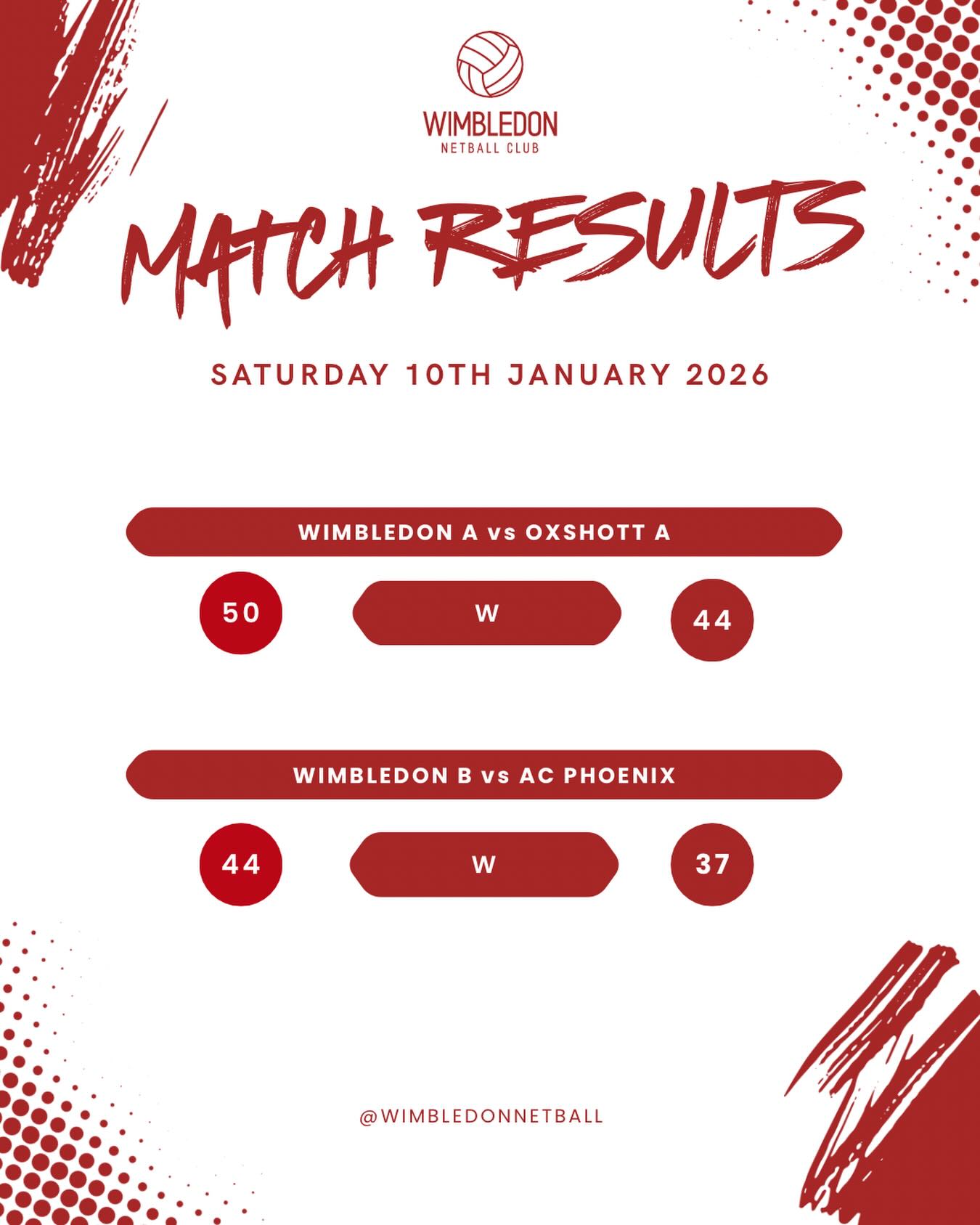 It was a double win last Saturday for our A and B teams! ❤️🖤