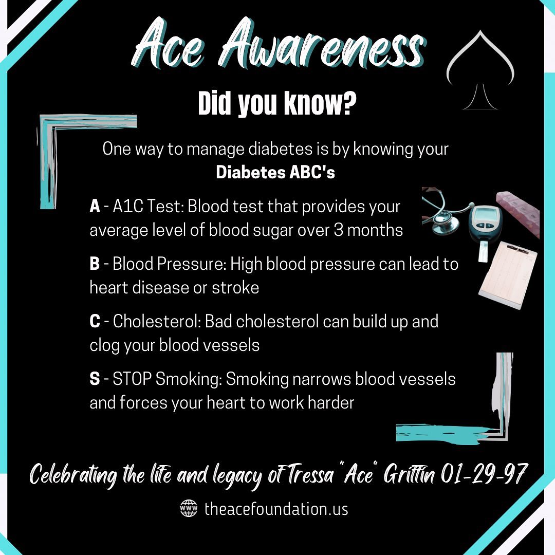 ♠️ Ace Awareness Week ♠️ Sharing information pertaining to Juvenile Diabetes as we celebrate the life and legacy of Tressa “Ace” Griffin 🖤🕊 #forever22 #healthawareness #juvenilediabetes