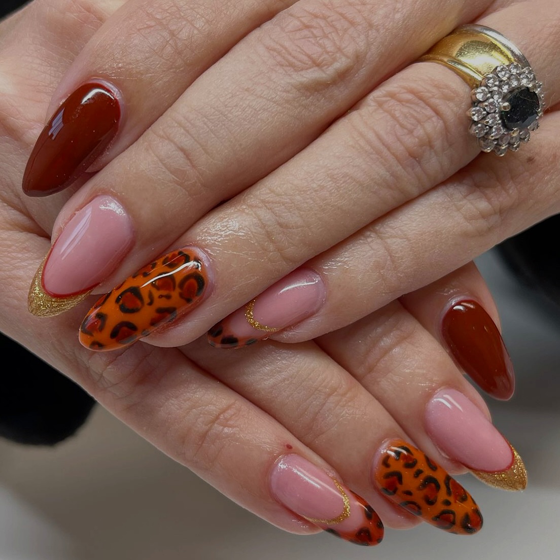 #cheetahprintnails 🍂🤍