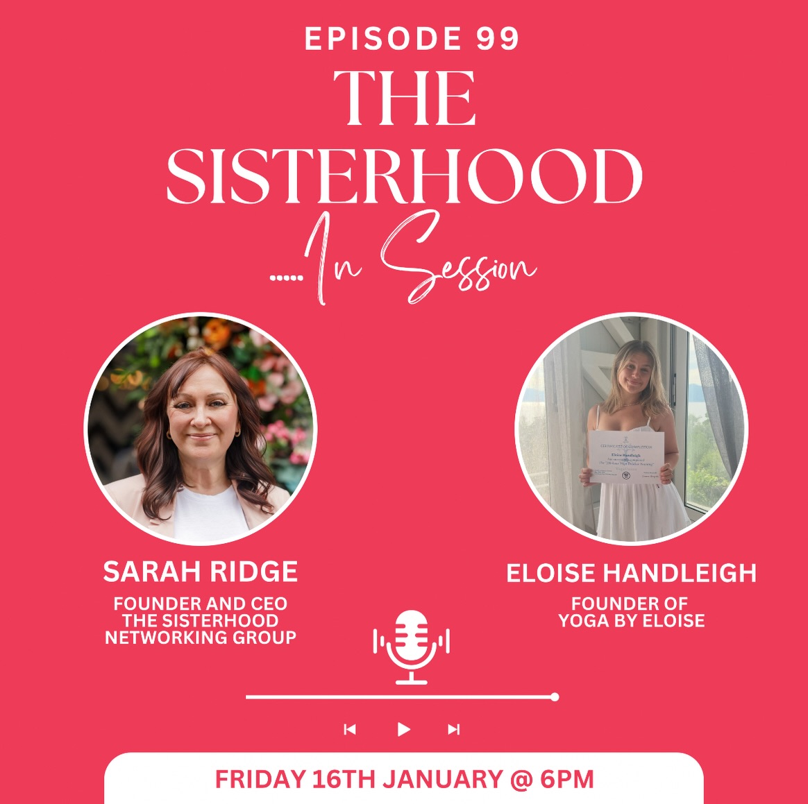 I’m excited to share that I was a guest on a networking podcast with the lovely @sarah__ridge , founder of the Sisterhood Networking Group 🎙️
I recorded it at the start of the year, and it’s all about my journey with fibromyalgia, starting and running Yoga by Eloise 🧘♀️, and the wonderful community we have here 🤍
I’d love it if you could give it a listen - link in @thesisterhoodinsessionpodcast bio 🔗
Hope you enjoy! x