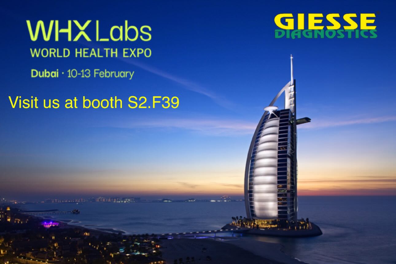 We’re excited to be at WHX Labs Dubai!
Come visit us at booth S2.F39 and discover our latest innovations.
We can’t wait to meet you there!
To schedule meeting write at commercial@giessediagnostics.com