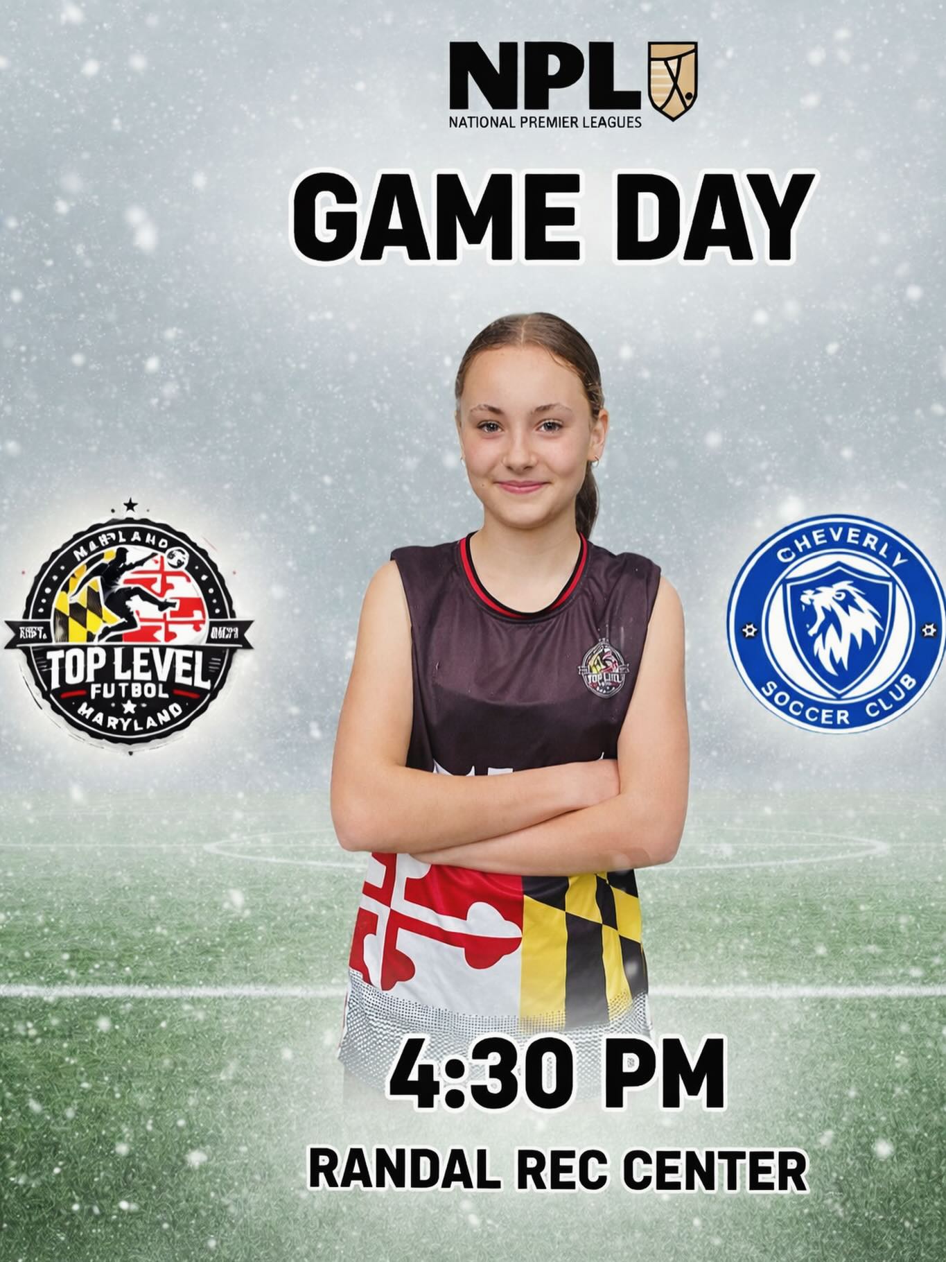 Game face on, let's go!
Randal Rec Center
4:30 PM
TLF U15G vs Cheverly SC
#GameDay #TopLevelFutbol #NPL #youthsoccer #dmvsoccer