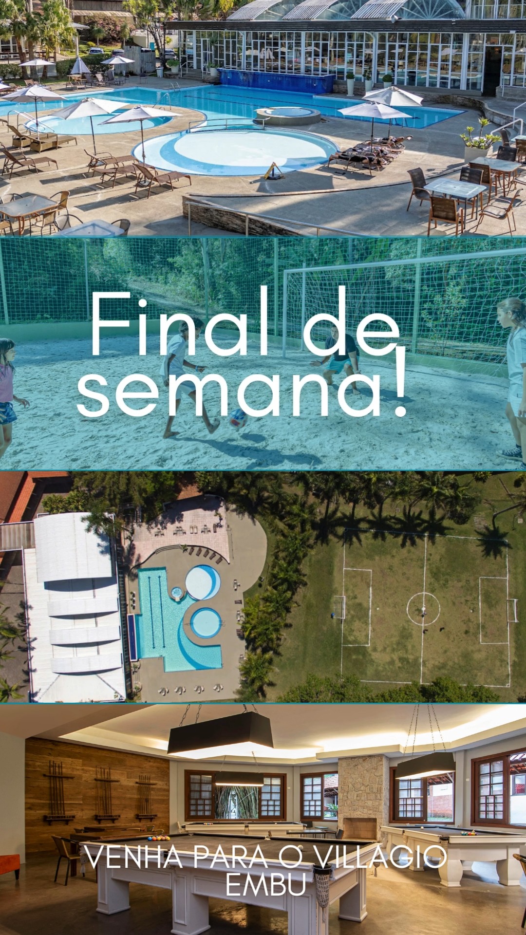 Final de semana é sinônimo de descanso, diversão e momentos inesquecíveis 🌿✨
No Villagio Embu, toda a família aproveita uma estrutura completa de lazer em meio à natureza: piscinas, trilha, quadras, sala de jogos, gastronomia e muito mais 🏊♂️⚽🌳
Perfeito para desacelerar, se divertir e criar boas memórias sem sair de perto de São Paulo 💚
Ainda dá tempo de fazer sua reserva!
#FinalDeSemana #VillagioEmbu #DescansoEmFamilia #HotelFazenda #LazerParaTodos #Natureza #FimDeSemanaPerfeito #AindaDaTempo