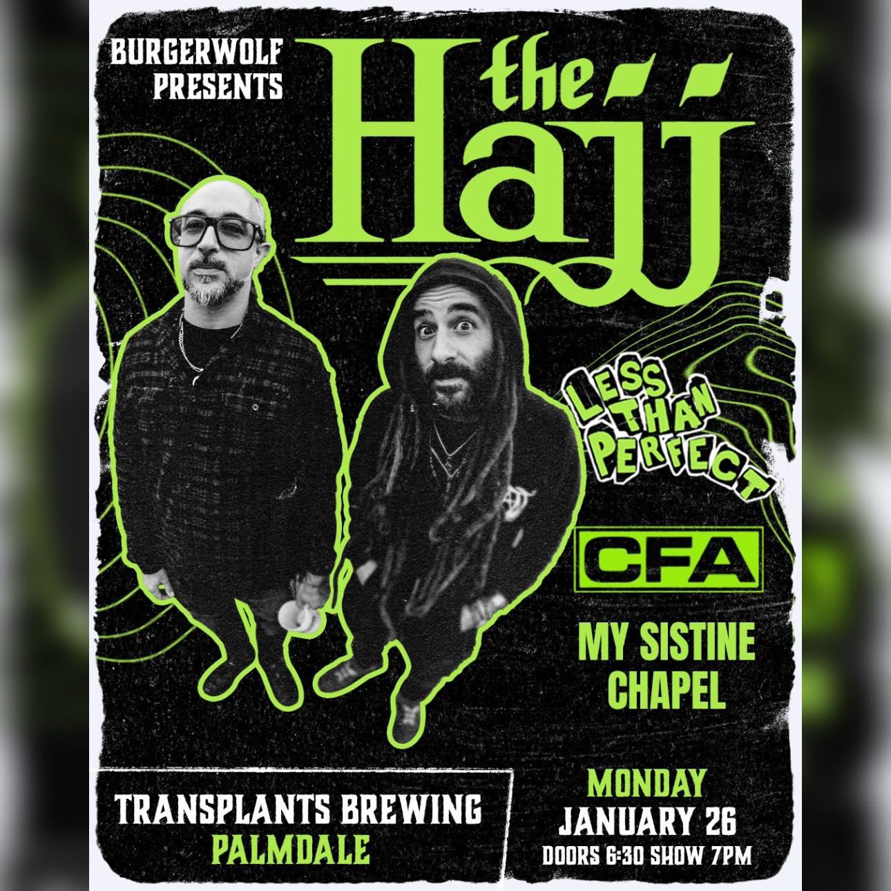 Flier drop! More to come! We’ve got a killer West Coast Tour 2026 coming up!!
See you all at the show!!
#thehajj #thehajjmusic #tour #tourlife #music