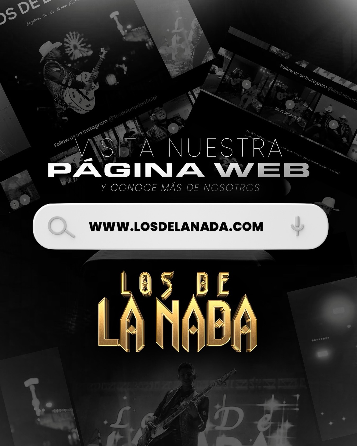 ¿Ya conoces todo lo que hay detrás de Los de la Nada?
📲 Entra a www.losdelanada.com y descubre nuestra historia, música, galería y más.