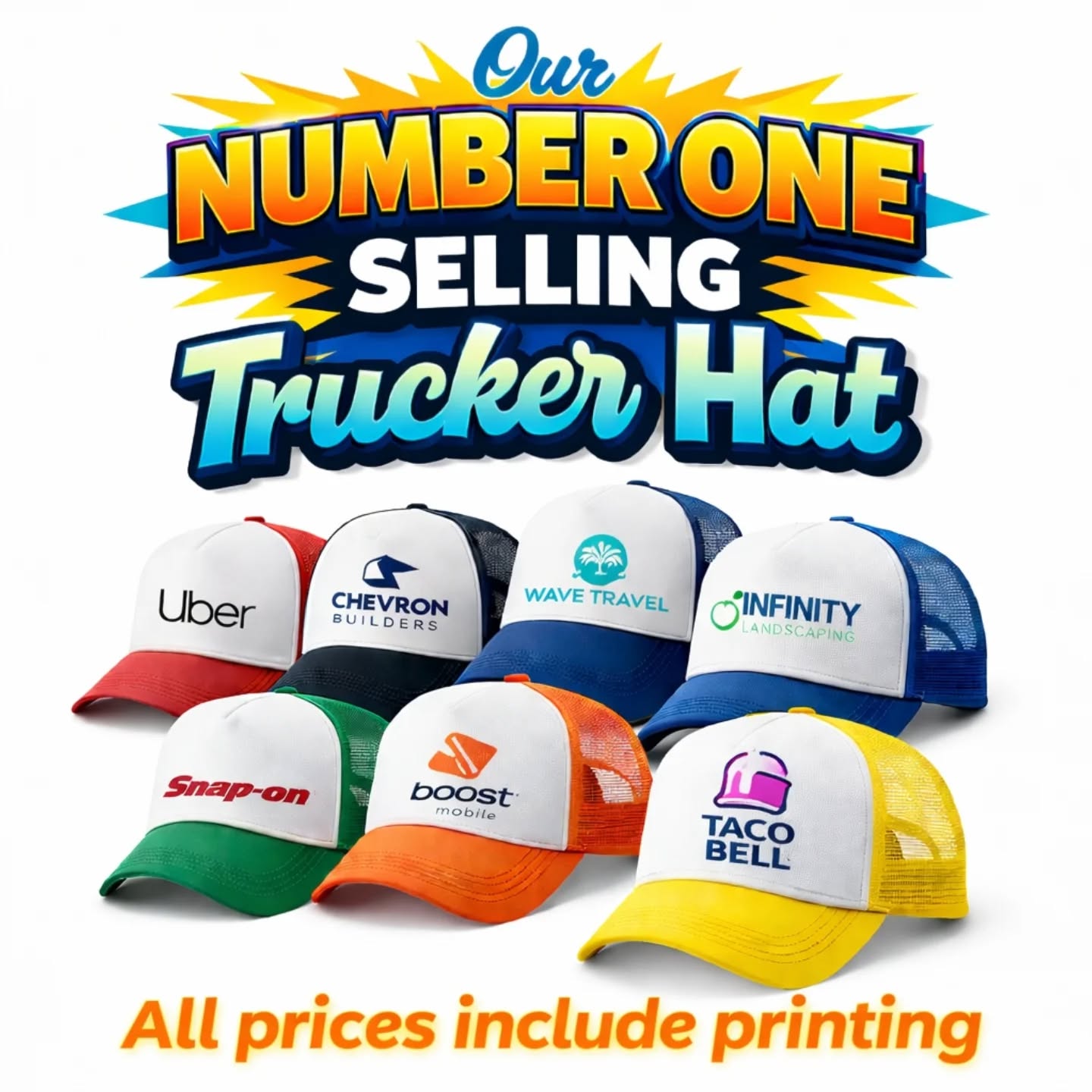 #truckerhat #trucker #custombandmerch #printedhats