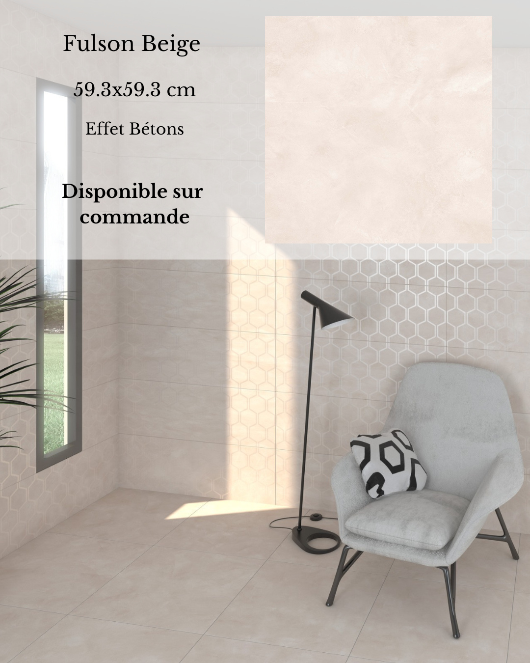 ✨ Sublimez vos espaces avec le Fulson Beige, un carrelage 59,3 × 59,3 cm au délicat effet béton, mêlant modernité et chaleur minérale.
Disponible sur commande, il apporte une élégance naturelle à chaque intérieur.
#FulsonBeige #EffetBéton #CarrelageDesign #StyleContemporain #DécorationIntérieure #AmbianceModerne #Guadeloupe #Megimex