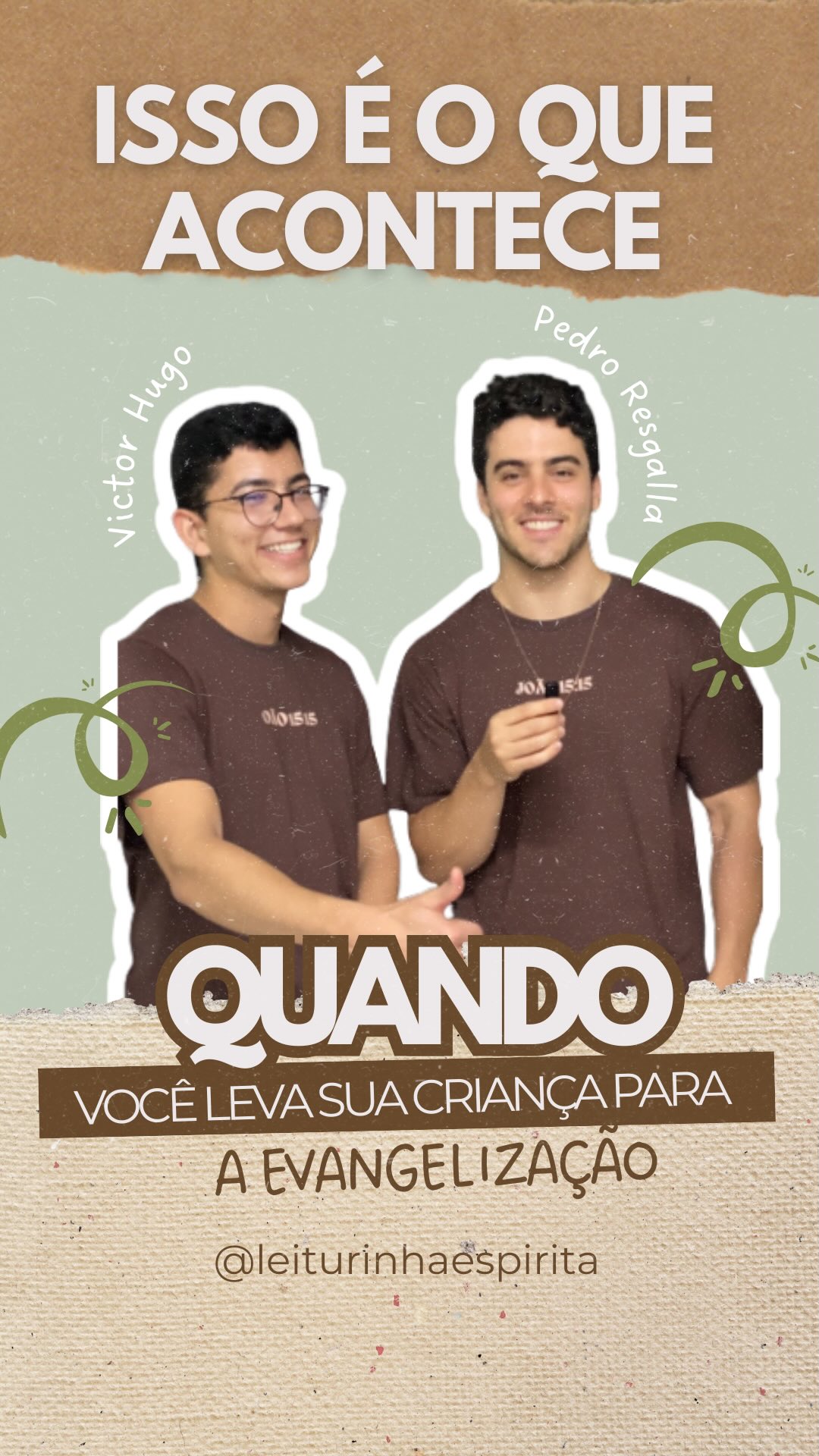 ✨ E se a evangelização na infância fosse uma das maiores heranças que podemos deixar?
___Victor Hugo @victorhugo_06 e Pedro Resgalla @pedro_resgalla contam como crescer na evangelização influenciou suas escolhas, valores e a forma como vivem a espiritualidade hoje.
___Esse trecho é só um pedacinho de uma conversa profunda, real e inspiradora. 🌱
👉 Assista à entrevista completa no YouTube
🔗 https://youtu.be/zN7YeRuns6k
___Ou acesse nosso canal do YouTube direto no link da bio @leiturinhaespirita
💛 Compartilhe com outros pais, mães e evangelizadores que acreditam no poder da semente bem plantada.