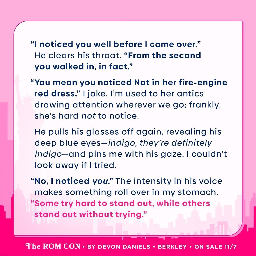 One of my favorite lines from THE ROM CON. 🥰 T-2 days!!