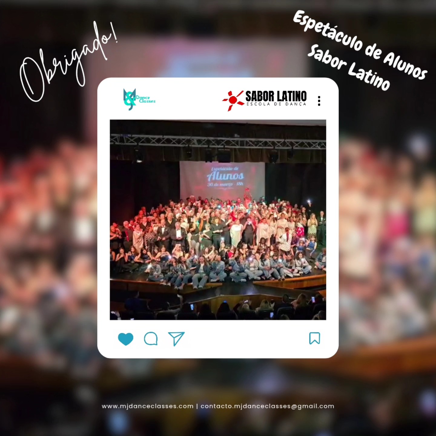 As nossas turmas de K-pop e Comercial tiveram a honra de participar no maravilhoso espetáculo de alunos da Sabor Latino, realizado no dia 30 de março! Foi uma noite mágica, cheia de emoção, talento e muita energia, onde os nossos alunos brilharam em palco e mostraram todo o amor e dedicação pela dança. 💃🔥
Cada atuação foi um momento especial, fruto de muito esforço e dedicação. Ver esta paixão a ser partilhada com o público foi simplesmente inesquecível! 💫🎶
Queremos deixar o nosso mais sincero agradecimento à escola Sabor Latino, não só pelo convite para este evento incrível, mas também pelo apoio que nos tem dado ao longo deste ano de aulas e que continua a oferecer. O vosso incentivo tem sido fundamental para o nosso crescimento e evolução, e somos profundamente gratos por toda a ajuda e dedicação. 🤝❤️
E, claro, parabéns a todos os nossos alunos pelo desempenho incrível! O vosso talento, esforço e paixão pela dança fazem toda a diferença, e temos muito orgulho no vosso percurso! Que este seja apenas mais um passo numa caminhada cheia de sucessos! 🌟💖
Um grande obrigado também a todos os que estiveram presentes na plateia para apoiar e vibrar connosco! O vosso carinho e energia tornaram esta noite ainda mais especial!