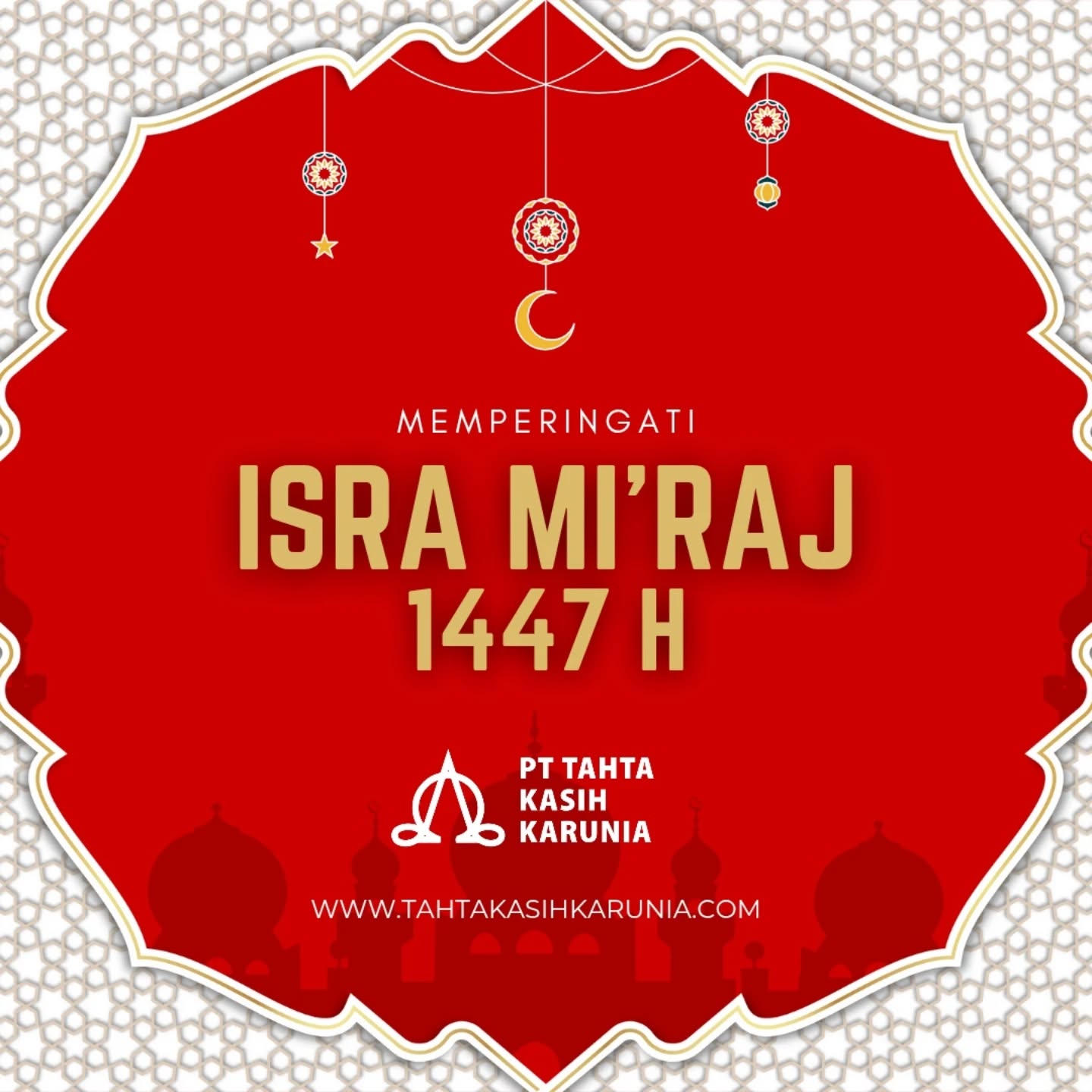 Selamat Memperingati Isra Miraj 1447 H.
Semoga berkah Isra Mi’raj membawa ketenangan dalam hidup kita. Amin
#TKKsafety