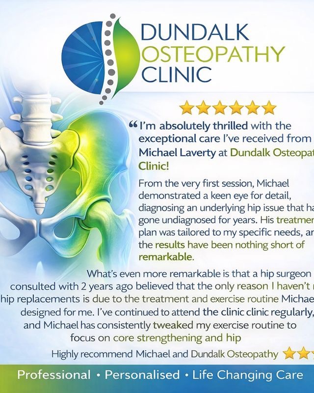 Patient Testimonial Incoming ⭐⭐⭐ Are you struggling with a long term injury? Normally a quick fix just won't cut it!! This January if you want to invest in your health we have limited places in our January Reset program, 12 treatments for the price of 9, 25% OFF thats 3 FREE Treatments!!! 📩 DM us for more details. #dundalkosteopathyclinic #dundalkosteopath #dundalkosteo #dundalksportsmedicine #physiodundalk