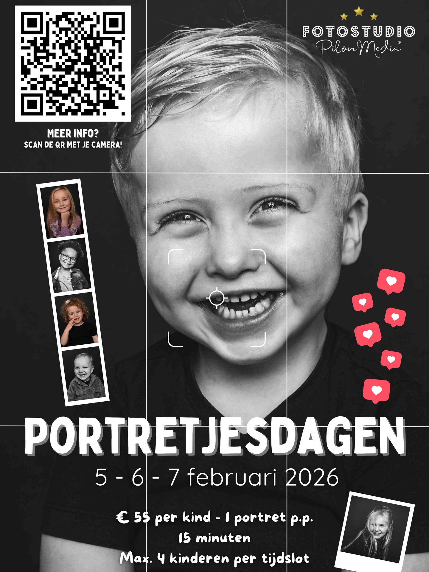 Schrijf je in via de link in bio!😍🎉
Jouw kans om voor een klein bedrag een professioneel portret van je kind(eren) te laten maken! Ideaal voor kids met een korte spanningsboog en een perfect cadeau voor opa & oma!✨
Zie ik jou 5, 6 of 7 februari?
#kinderportret #kinderportretfotografie #cadeautip #kidsstudio #fotograafwinterswijk