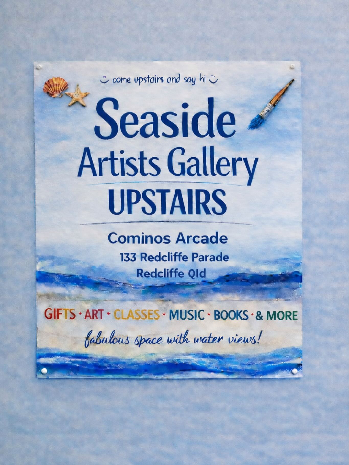 Seaside Artists Gallery where my studio is, such a beautiful creative space with water views and lots of inspiring art. A place where you can just come hang out & enjoy the view!
You’ll find:
🎨 Art & handmade pieces
🎁 Unique gifts
🪑 Furniture & home finds
🎶 Music
✨ And plenty of inspiration
If you’re wandering past the arcade, come have a look… it’s a fabulous space and I’d love to see you.
Krissy x
#SeasideArtistsGallery #RedcliffeArt #SupportLocalArtists #ArtByTheSea #RedcliffeQueensland