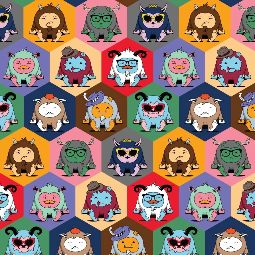 Infinite Yetis. Not-NFT NFT style. đ¤Ŗ #illustration #vectorart #yetis