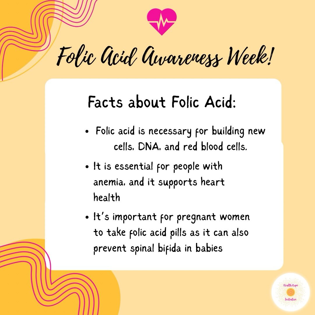 Folic acid plays a key role in healthy development, informed choices create healthier outcomes!