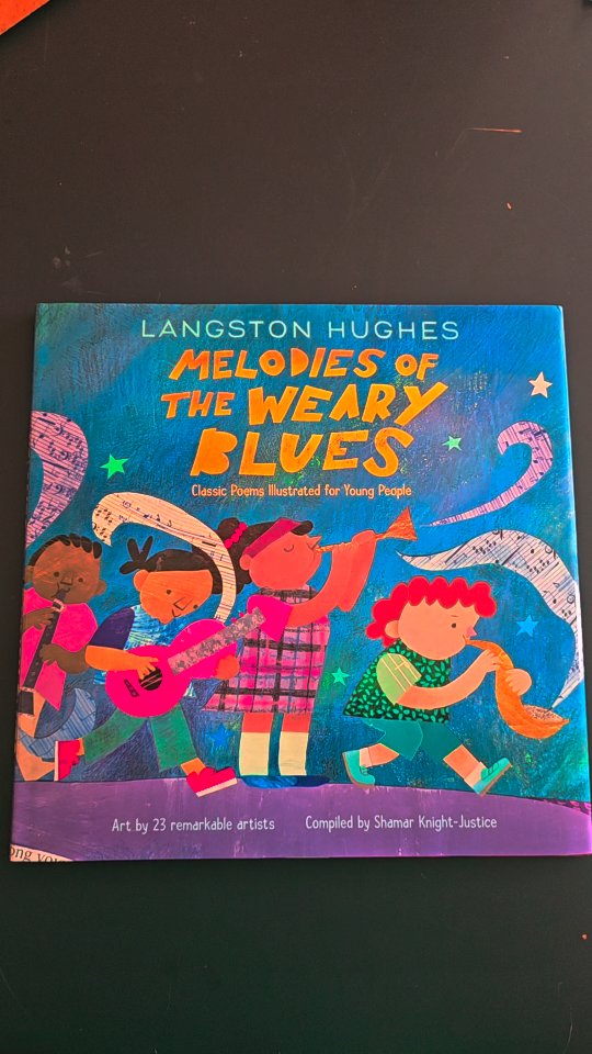 The reel is a little choppy! But so what! Lol
Got my copies of Melodies of the Weary Blues, compiled by @shamarknightjustice, delivered today!!
.
The entire book is so gorgeous! Every turn and every page are filled with vibrant color and important details.
I hope you have pre-ordered yours! If not, it's on sale now, so you can get this book on your shelf.
.
I am honored to be grouped with the 23 remarkable artists asked to illustrate a poem by the talented Langston Hughes.