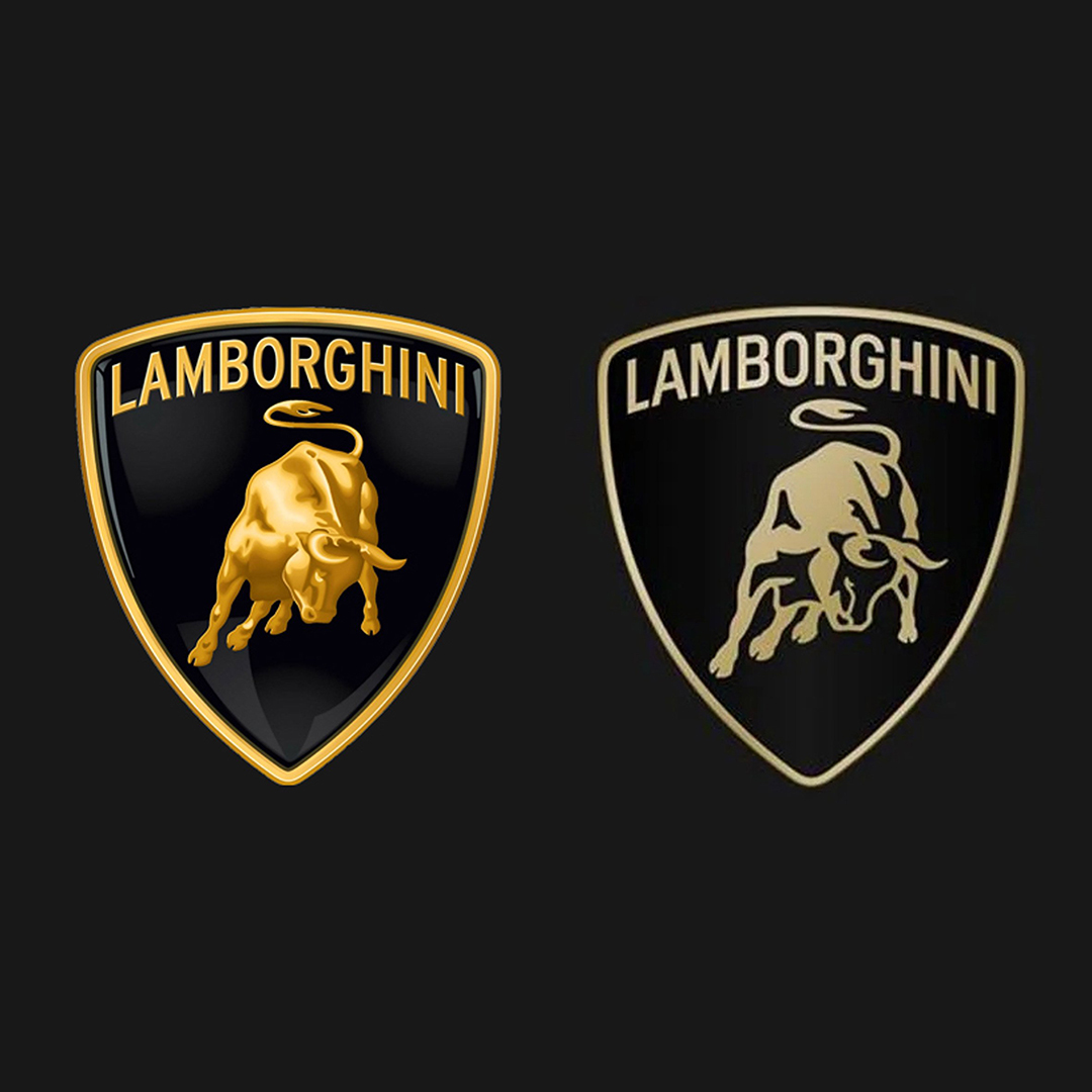 Everyone is flattening their logo. Lamborghini is next!