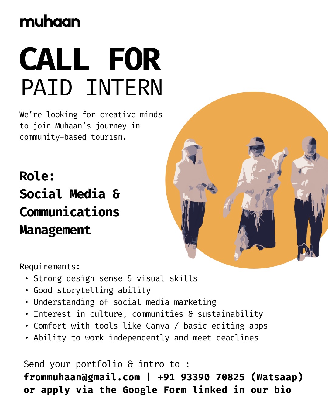 We’re inviting applications for a Social Media & Communications Management Intern.
This role is for someone who enjoys working with stories, visuals, and ideas rooted in culture, community life, and sustainability—and understands that meaningful communication goes beyond trends and metrics.
You’ll work closely with ongoing projects across rural and cultural landscapes, support real campaigns, and learn how community-based work is communicated with care and clarity.
What we’re looking for:
– Strong visual sense and design skills
– Ability to tell thoughtful stories
– Understanding of social media marketing
– Interest in culture, communities, and sustainability
Remote | Flexible hours
Apply via the Google Form linked in our bio or send an email with the all the details.