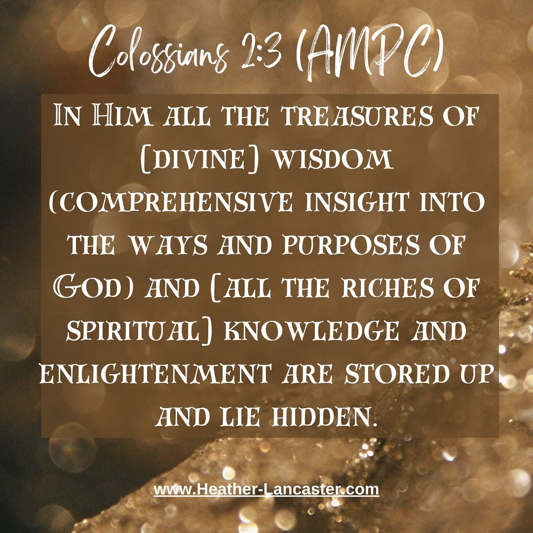 When you don't know what to do or how to handle a particular situation, what do you do?
James 1:5 tells us that God is faithful to give us wisdom when we ask Him. Here in Colossians, we're shown that in Jesus is EVERY treasure of wisdom and knowledge. In John 1:1, we're told that the Word was God and was with the Father at the beginning.
The Word of God has treasures for us to dig out, but it requires spending time doing so. Proverbs 25:2 tells us it's the glory of kings to search out a matter.
Have you dug into your Word today? What treasure has God shown you? #encouragement #TheBibleIsMyTreasure