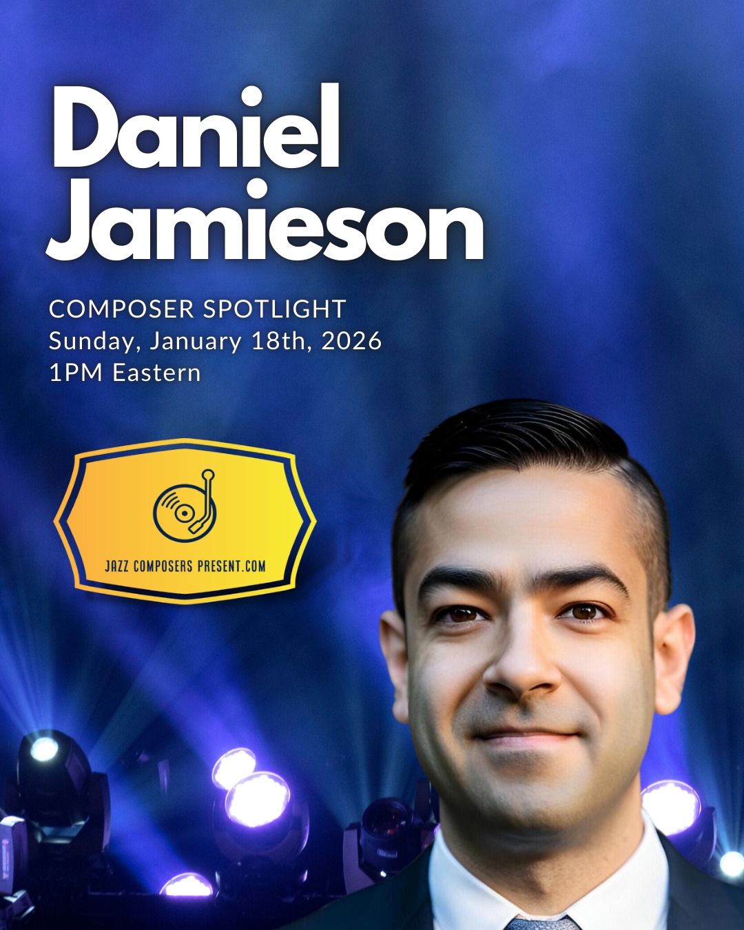 JazzComposersPresent.com is excited for our Composer Spotlight on Sunday, January 18th at 1:00pm Eastern featuring composer & conductor Daniel Jamieson, hosted by Erica Seguine @ericaseguinemusic.
Daniel will be presenting "Creating Moments: Arranging The Music Of Freddie Hubbard," featuring his recent project with Ingrid Jensen @ingridjensenmusic and the Danish Radio Big Band @thedanishradiobigband, and taking questions live.
Have a question for Daniel Jamieson (Danjam Orchestra, Strathmore Jazz Orchestra @strathmorearts, Danish Radio Big Band, Metropole Orkest), but can’t join us live? Not to worry! Members can submit questions in advance through our Livestreams page. {link in bio}
#danieljamieson #freddiehubbard #moments #creation #redclay #skydive #brigitte #ingridjensen #danishradiobigband #drbigband #composerspotlight #jazz #jazzcomposition #jazzcomposer #jazzcomposerspresent #composer #arranger #composition #arranging #compositions #masterclass #jazzmusic #lesson #minilesson #learnjazz #musician #music #bigband #nomusicnolife