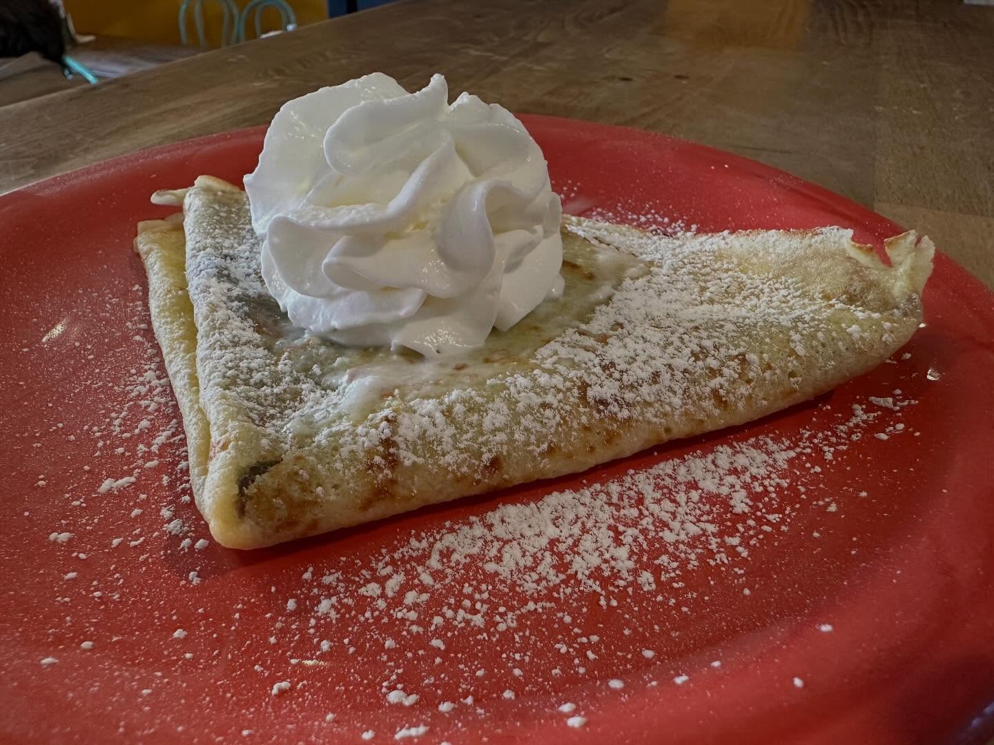 Special crêpes! Today and tomorrow (Sunday and Monday) butter and sugar, Nutella, or strawberry jam (or both) with whipped cream. Enjoy the weekend!
#crepes #oakland #café #bakery