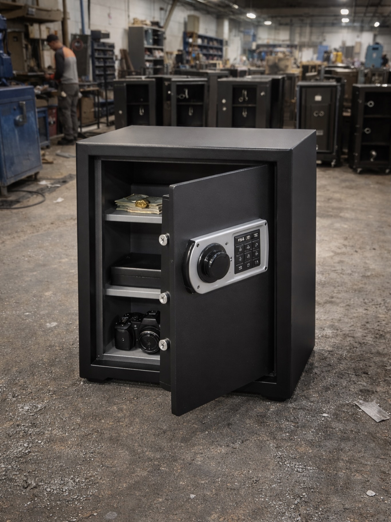 55cm boy 42 cm en tek kapılı, gizli bölmeli, darbeye dayanıklı çelik kasamız bilgi ve fiyat için dm. #çelikkasa #kasa #güvenliksistemi #evkasa #evgüvenliği
işyerigüvenliği gaziantep gaziantepkasa kasanedir
yangınkasası çelikgüvenlik