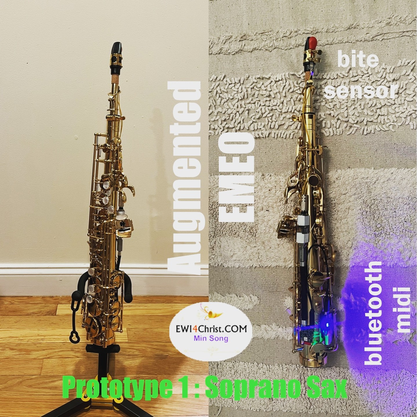 I am working on my Augmented EMEO by adding a bite sensor and a pitch bend control(next task). First I made a simple Soprano Saxophone prototype 1. It looks good and functions well. But I realized the EMEO is heavier than I expected. This configuration is not comfortable for long playing(at least for me). I will work on creating the Alto Saxophone style prototype soon.
#emeomusic #windcontroller #ewi