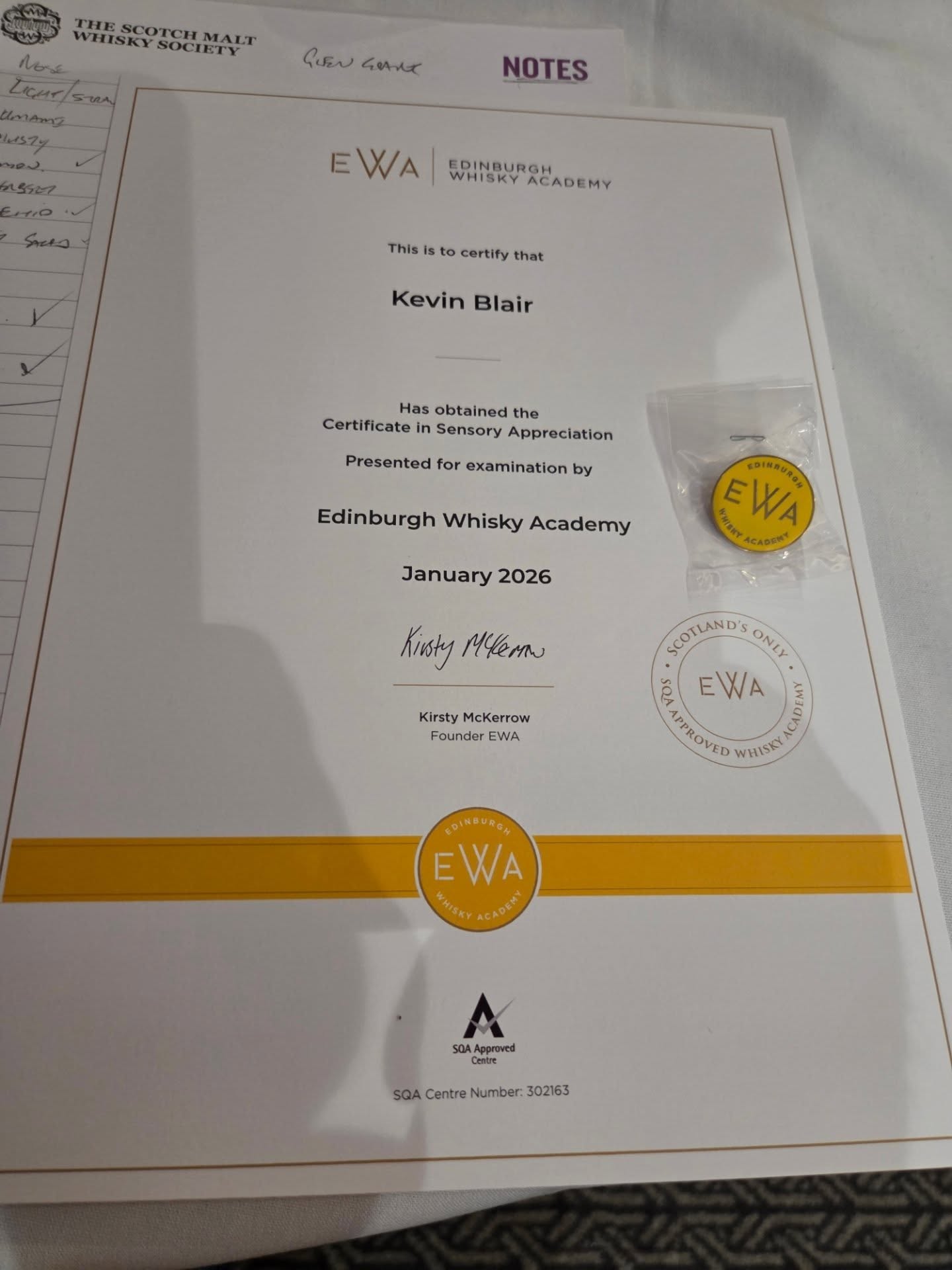 Another badge for the collection. What a great course with the @edinburghwhiskyacademy
Yellow = sensory appreciation