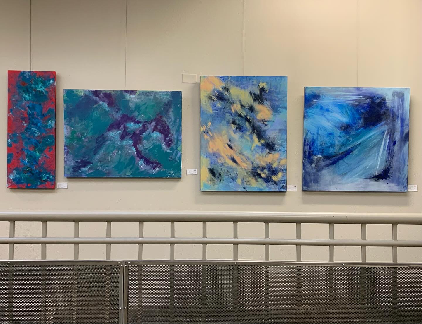 I’ve got some of my abstract works hanging in the Louisville City Hall (upstairs) for January and February