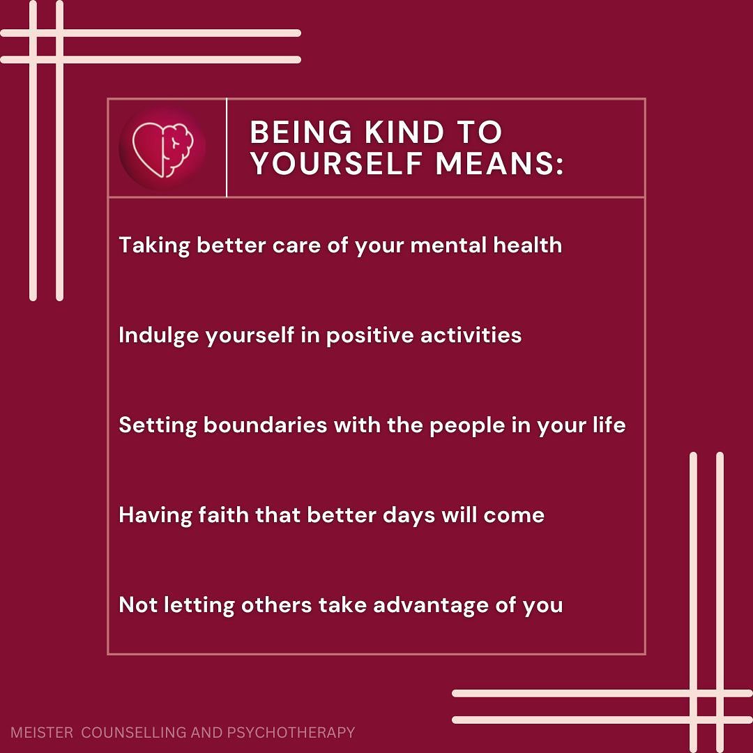 The first rule of kindness is to be kind to yourself ❤️
I specialize in relationship support for individuals and couples. Be sure to click on the link in my bio for more information and/or to get in contact with me!
#youareworthit #kind #kindness #happiness #love #selflove #therapy #couplescounselling #relationships #healthyrelationship #relationshiptherapy #relationship #marriage #marriagecounselling
#worthy
