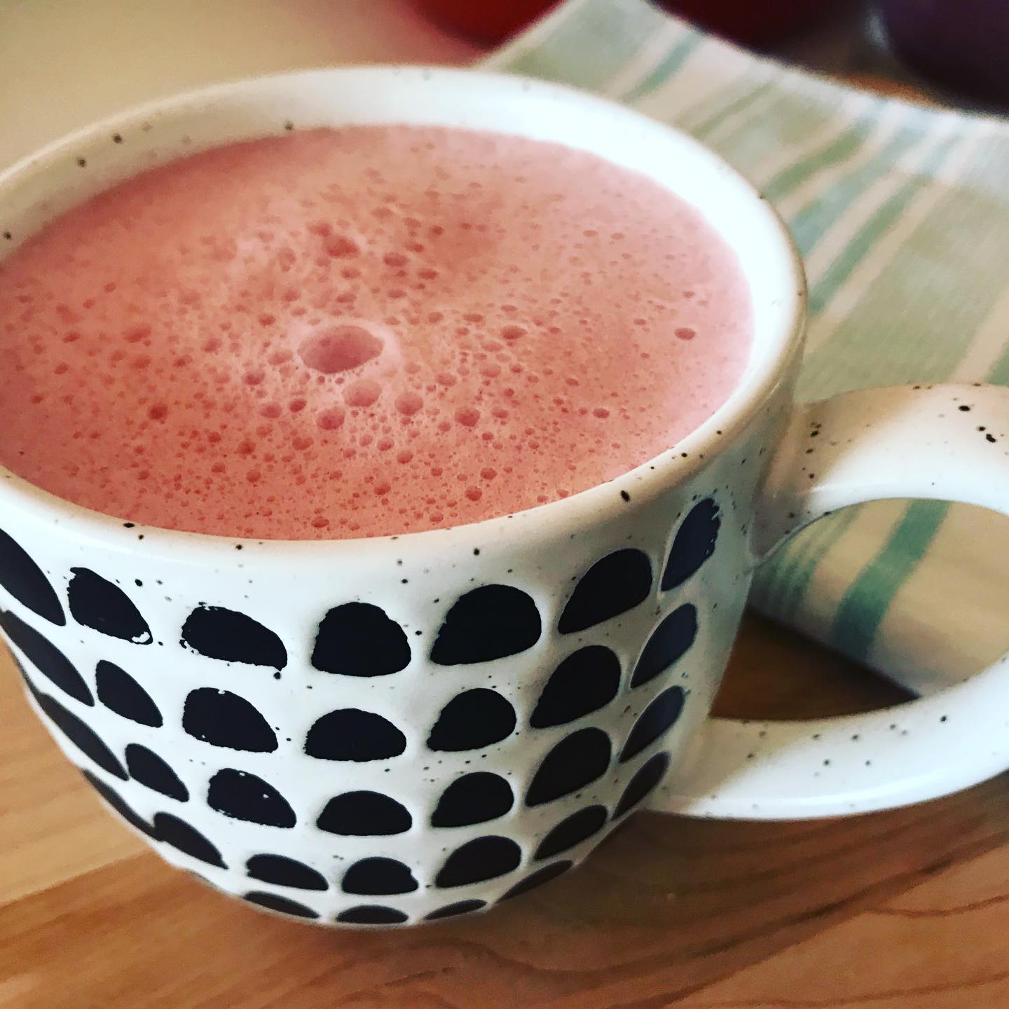 B-B-B-B E E T S
-
I love a good beet. Roasted, juiced, mashed, you name it. So when I received some beet root powder in a care package, I knew the first thing I wanted to do was make a beet latte. ❤️🍵
-
Ya with me?
-
It’s the perfect cozy, creamy afternoon drink and since it’s in powder form, you don’t have to worry about your kitchen looking like a crime scene. 👏🏼 -
Here’s the recipe I used (as adapted from @theblendergirl )
-
-2 cups liquid (I used 1 1/2 cup almond milk + 1/2 cup water or you can use all plant milk)
-2 tsp beet root powder
-1 tsp vanilla
-2 tsp pure maple syrup (or sub 2 dates, pitted - will make it a little creamier)
-1/2 tsp cinnamon (can also used grated ginger, nutmeg or even cardamom)
-optional: 1/2 tsp maca powder
-
Warm your milk/water on the stove and then add to a blender with the rest of the ingredients to froth. Pour and sip!
-
I think next I’ll add some to smoothies, brownies and maybe bliss/protein balls.
-
Have you used beet powder? What other ways should I use it?
-
#beets #fridayfood #beetrootpowder #beetlatte #afternoons #pinklattes #whatsinmyblender #blenderdrinks #frothy #rootveggies #fallrecipes #autumnrecipes