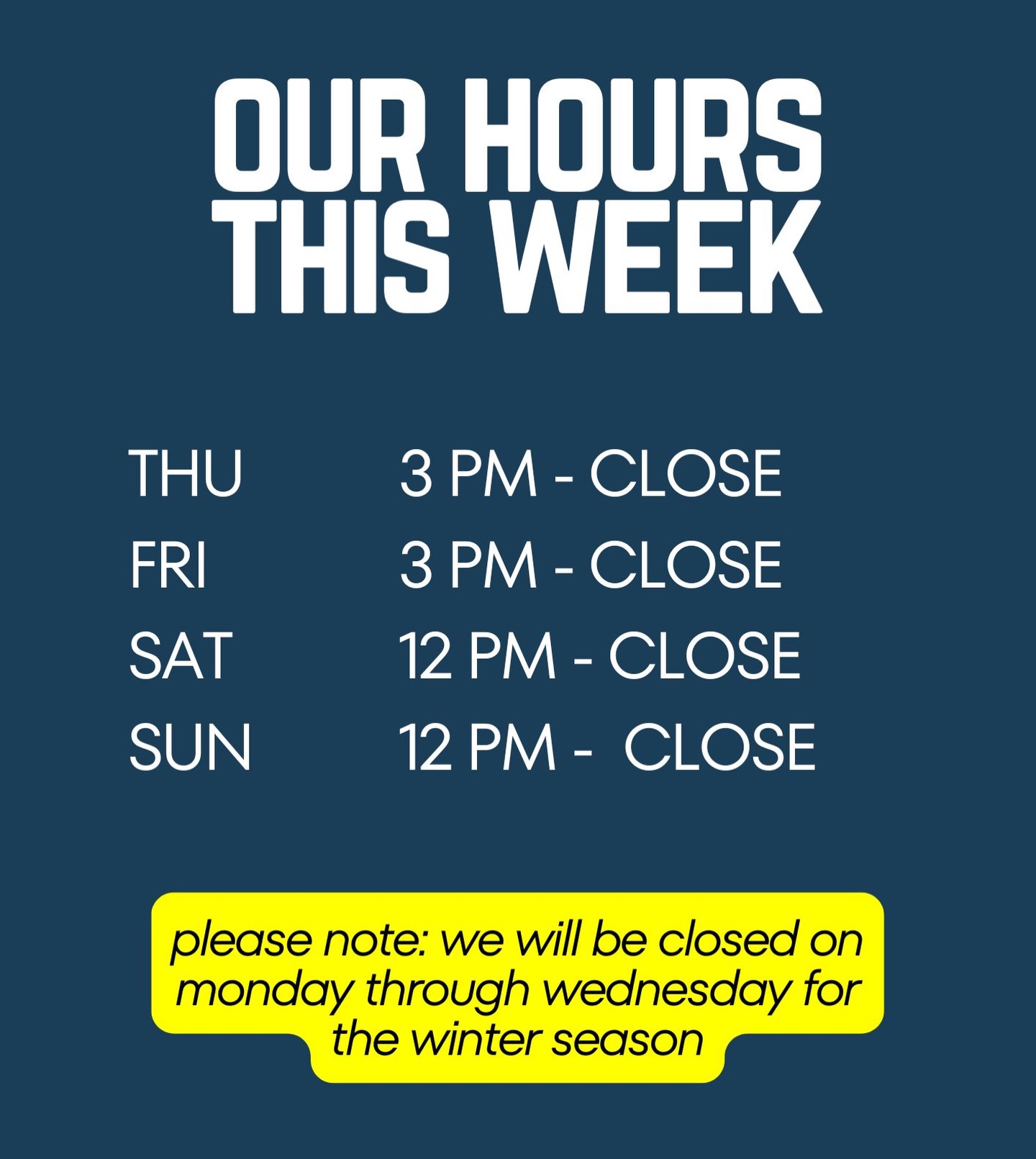 WEEKDAY ALL NIGHT HAPPY HOUR + GAME DAY SPECIALS FOR NFL - all on our enclosed, heated patio 😎