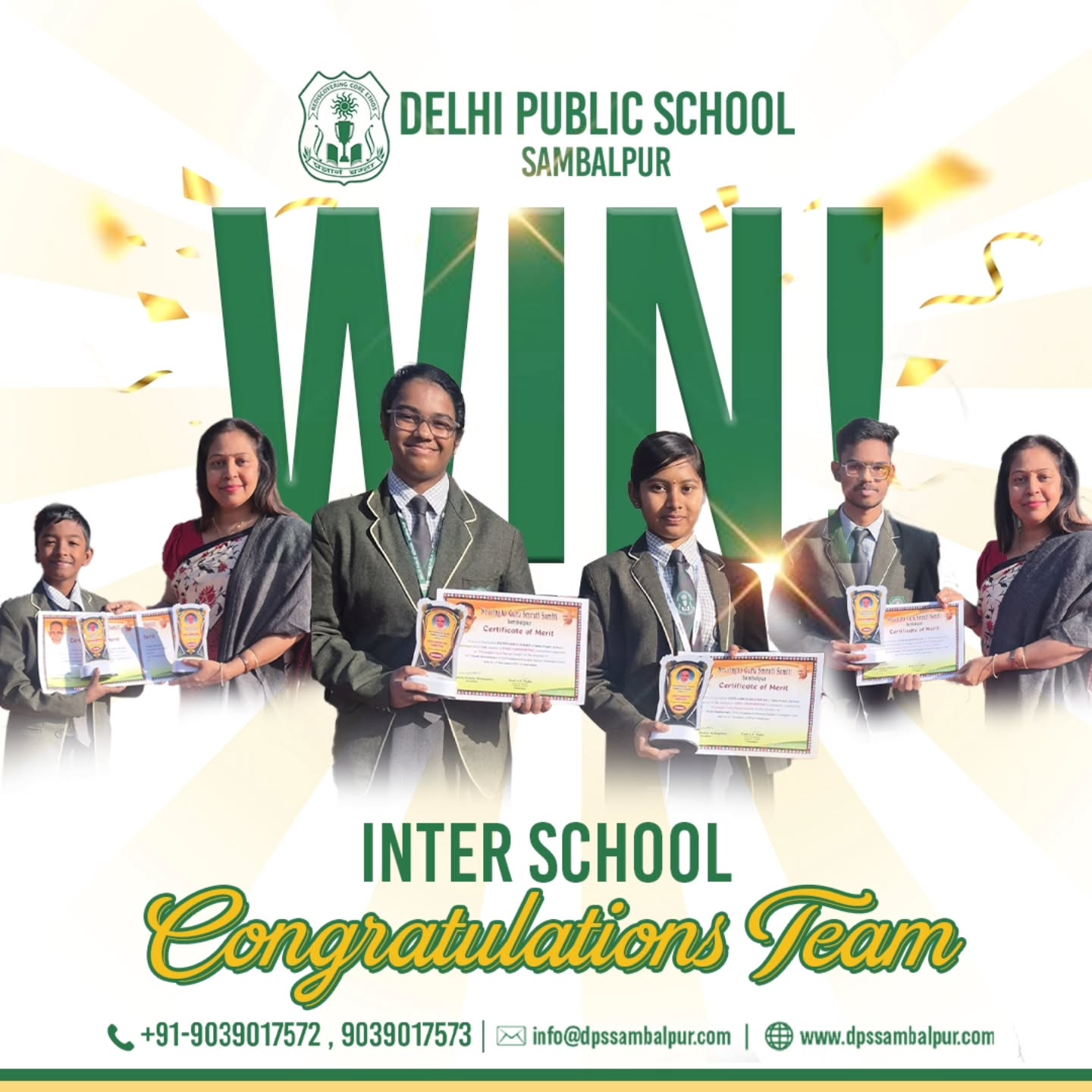 ๐ Victory Beyond Our Campus!
Our students made us proud with a remarkable Inter-School Competition win, showcasing confidence, teamwork, and determination.
Moments like these reflect the learning, exposure, and opportunities that shape well-rounded achievers. ๐
๐ Discover a school that encourages excellence beyond classrooms.
๐ Call us: 9039017572
๐ Visit: www.dpssambalpur.com
#DPSSambalpur #InterSchoolAchievement #StudentSuccess #DPSPride #SchoolCompetitions LearningBeyondClassrooms StudentLife WinningMoments
(DPS Sambalpur, inter school competition, student achievement, DPS pride, school success, co-curricular learning, student exposure)