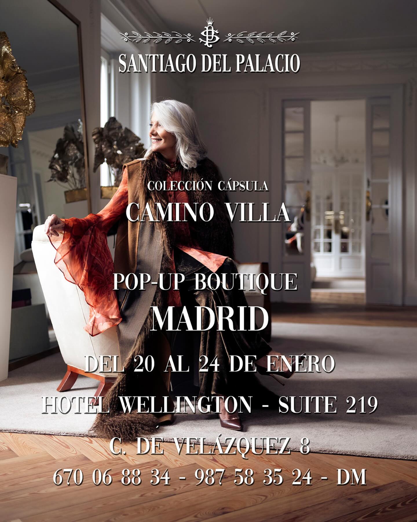 NUESTRA PRÓXIMA CITA EN MADRID.
Del 20 al 24 en el Hotel Wellington .
Os esperamos!
#altamoda #madeinspain #santiagodelpalacio #caminovilla #descubreconcaminovilla
