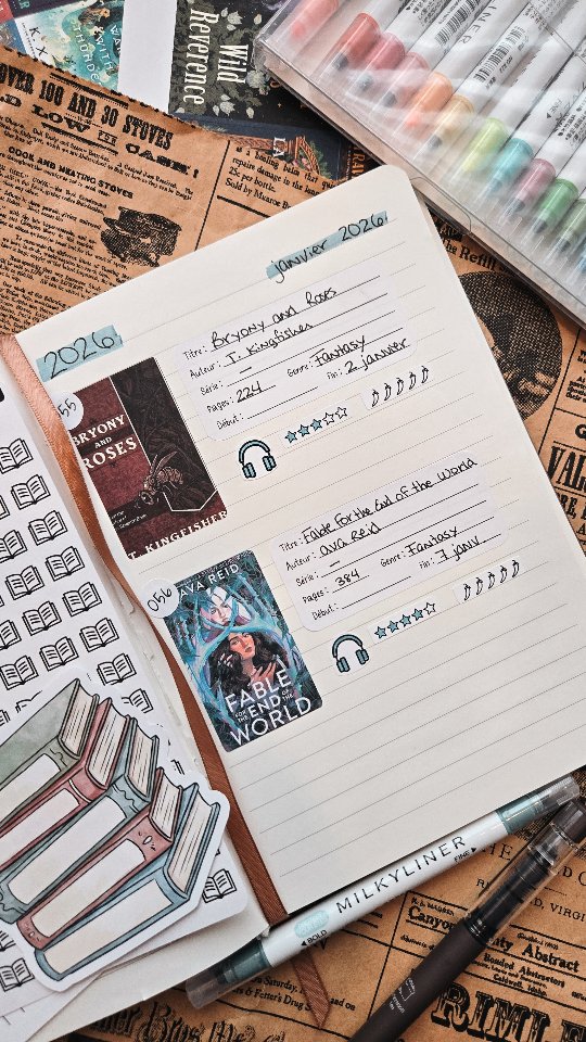 ✨️Update mon journal de lecture avec moi pour un petit moment de détente! 📖
P.S. Les autocollants de journal de lecture seront disponibles demain à midi! 🔥