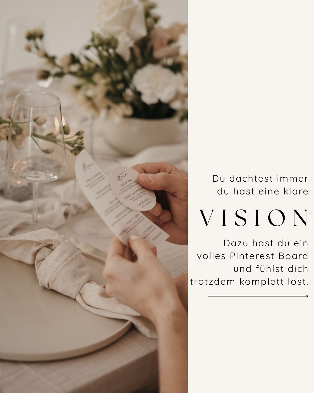 Ich fange dein Gedankenchaos auf und gestalte daraus ein Konzept, das sich zu 100% nach euch anfühlt.
Ich verstehe das soooo gut. Man hat Vorstellungen, möchte diesen mit Pinterest Inspirationen einen Rahmen geben und plötzlich weiß man nicht mehr wo vorne und wo hinten ist.
Wo vorher große Vorfreude war, ist auf einmal ganz viel Unsicherheit. Und unzählige Fragen.
Schaffen wir das alles?
Wie sollen die Stühle aussehen?
Gestecke oder Vasen?
Was für Blumen?
Farbe oder lieber natürlich?
Was für Kerzen?
Und was brauchen wir eigentlich bei der Trauung?
Meine Herzensangelegenheit ist es, dass ihr wieder bei euch ankommt. Dass ihr euch freuen könnt und celebrieren könnt. Und dass ihr dabei das Gefühl habt, es geht um euch und nicht um Trends.
Ich möchte für euch etwas gestalten, das ihr liebt und das zu euch passt.
Und das eurer Hochzeit und euren Fotos den Rahmen für die schönsten Erinnerungen gibt.
Planung, Organisation & Fotografie: @traumfabrikfotografie
Floristik & Dekoration: @ivyandrose_de
Hair & Make Up: @alisha.thi_makeupartist
Papeterie: @noorddesign
Kleid: @emotionsgeladen.brautmode
Anzug: @bespoke_oldenburg
Ringe: @traumringe_oldenburg
Brautstrauß
Hochzeitsfloristik
Hochzeitsdeko
Hochzeit 2026