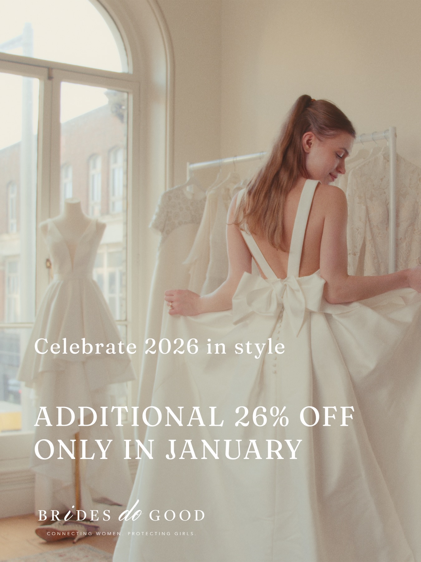 Your walk down the aisle deserves a dress that truly feels like you.
Start 2026 with our January Flash Sale and enjoy an exclusive 26% off your dream wedding dress when you say yes by 31 January. Head to the link in bio and book a January appointment before they are gone!
Our expert stylists are looking forward to guide you with honest advice, zero pressure, and exceptional value.