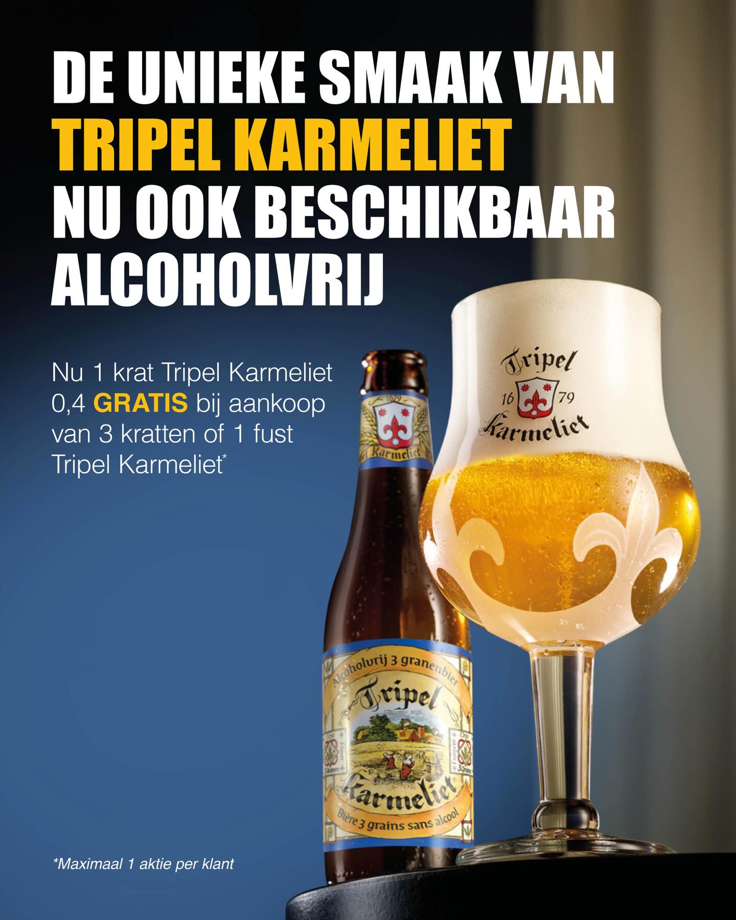 ๐๐ข๐ญ ๐ฐ๐ข๐ฅ ๐ฃ๐ ๐ก๐๐๐๐๐งโต ๐๐ซ๐ข๐ฉ๐๐ฅ ๐๐๐ซ๐ฆ๐๐ฅ๐ข๐๐ญ ๐,๐%๐ป
Tripel Karmeliet alcoholvrij, een 0,4% bier dat trouw blijft aan de authentieke smaak en complexiteit van Tripel Karmeliet. ๐Geloof ons, dat willen jij en je klanten zeker proevenโฃ
Nu tijdelijke aktie: 1 krat Tripel Karmeliet 0,4% ๐๐๐๐๐๐ bij aankoop van 3 kratten of bij 1 fust Tripel Karmeliet. (Maximaal 1 aktie per klant). Leverbaar vanaf 19 januari.
๐Bestellen maar!
#tripelkarmeliet
#alcoholvrij #leverbaarvanaf19januari
#drankenhandelpluym